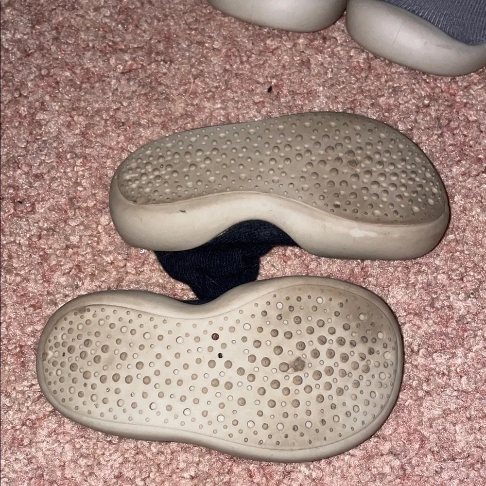 Kids Black and Gray Slip-On Shoes